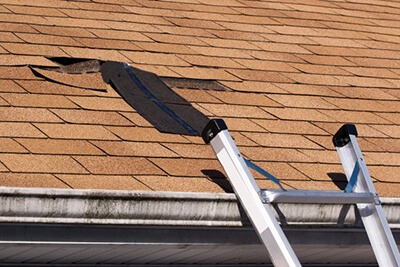 Storm Damaged Roofing - Thumbnail